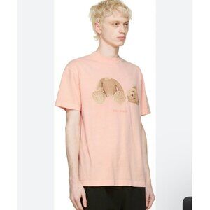 Palm Angels pink salmon teddy bear T-shirt, Size XS